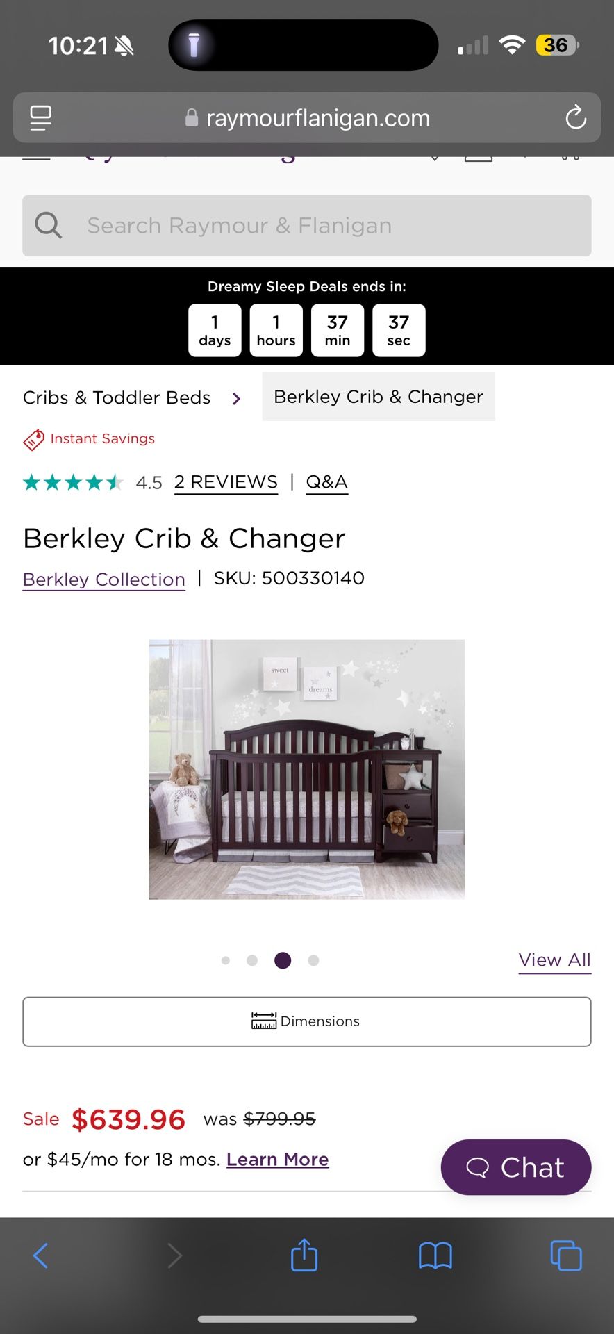Brand New Berkley Crib And Changer