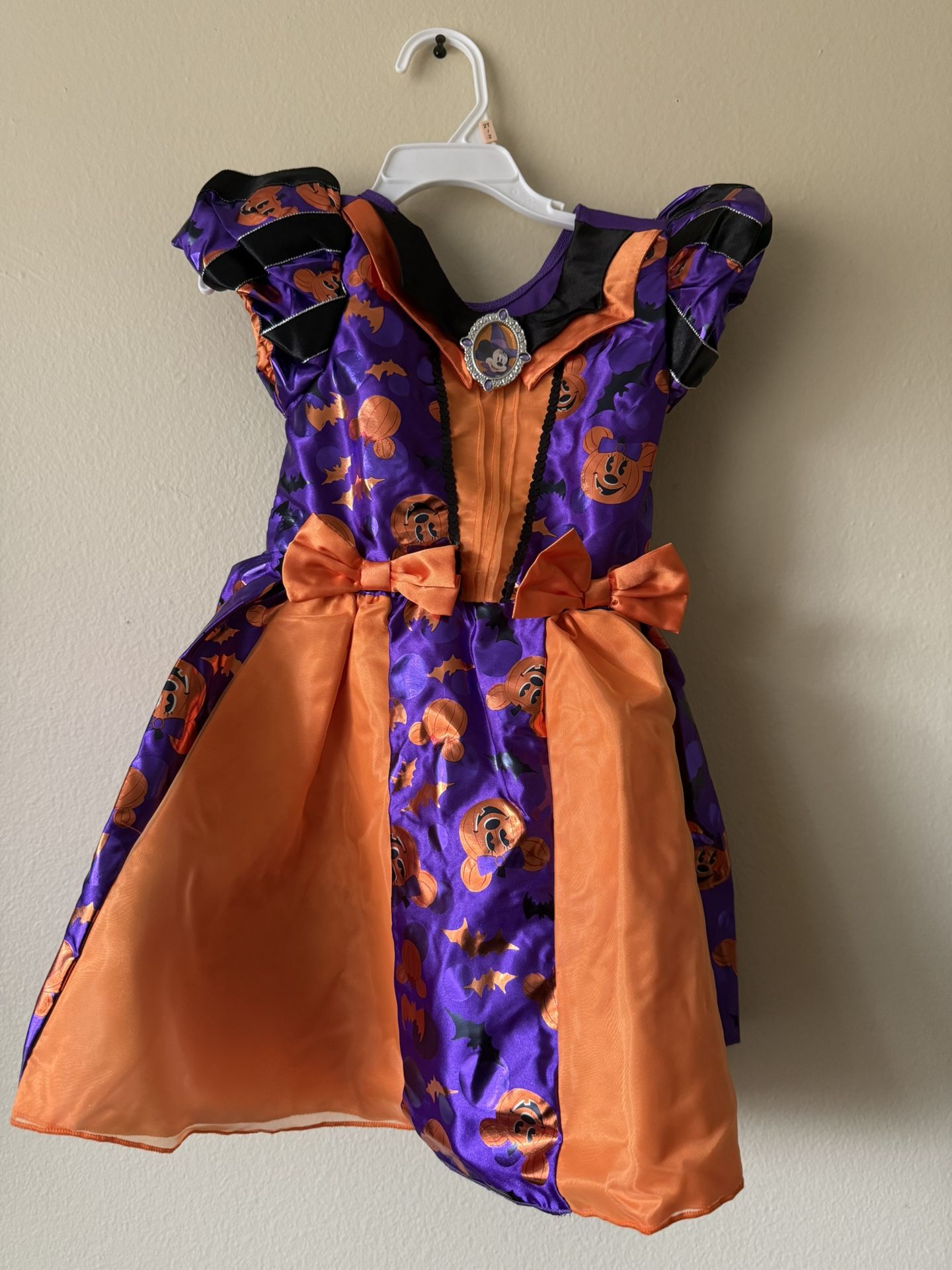 Mickey Mouse Disney Halloween Dress Witch Costume For 3-4 Year Old