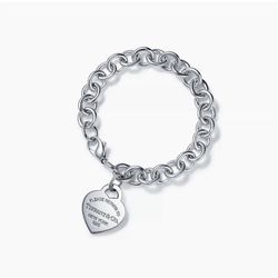 Tiffany Heart Tag Charm Bracelet 