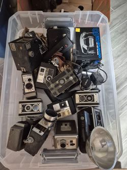 Lot of Vintage Cameras and Accessories
