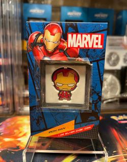 Marvel Iron Man 1 oz .999 Silver Chibi Coin – New Zealand Mint – Box & Display (1 LEFT)