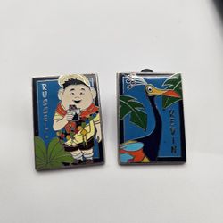 Disney Pin Russell And Kevin From Up Pixar 2 Pin Set 