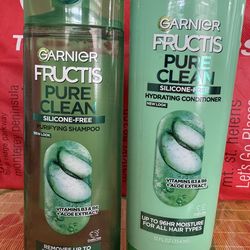 Garnier Fructis pure clean shampoo & conditioner