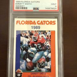Emmitt Smith 1989 Football Card Smokey The Bear