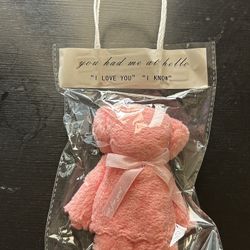 Cute Pink Bear Towel 