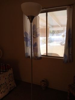 Silver stand-up lamp