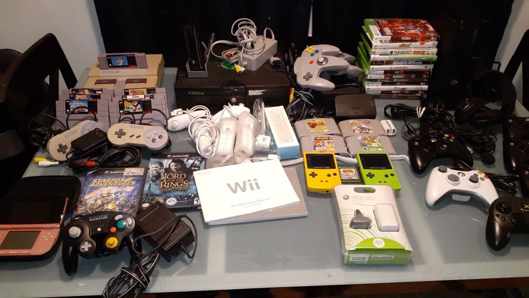 Super Nintendo, Nintendo 64, Xbox 360, WII, and more