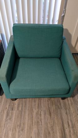 Teel Green Upholstered Arm Chair