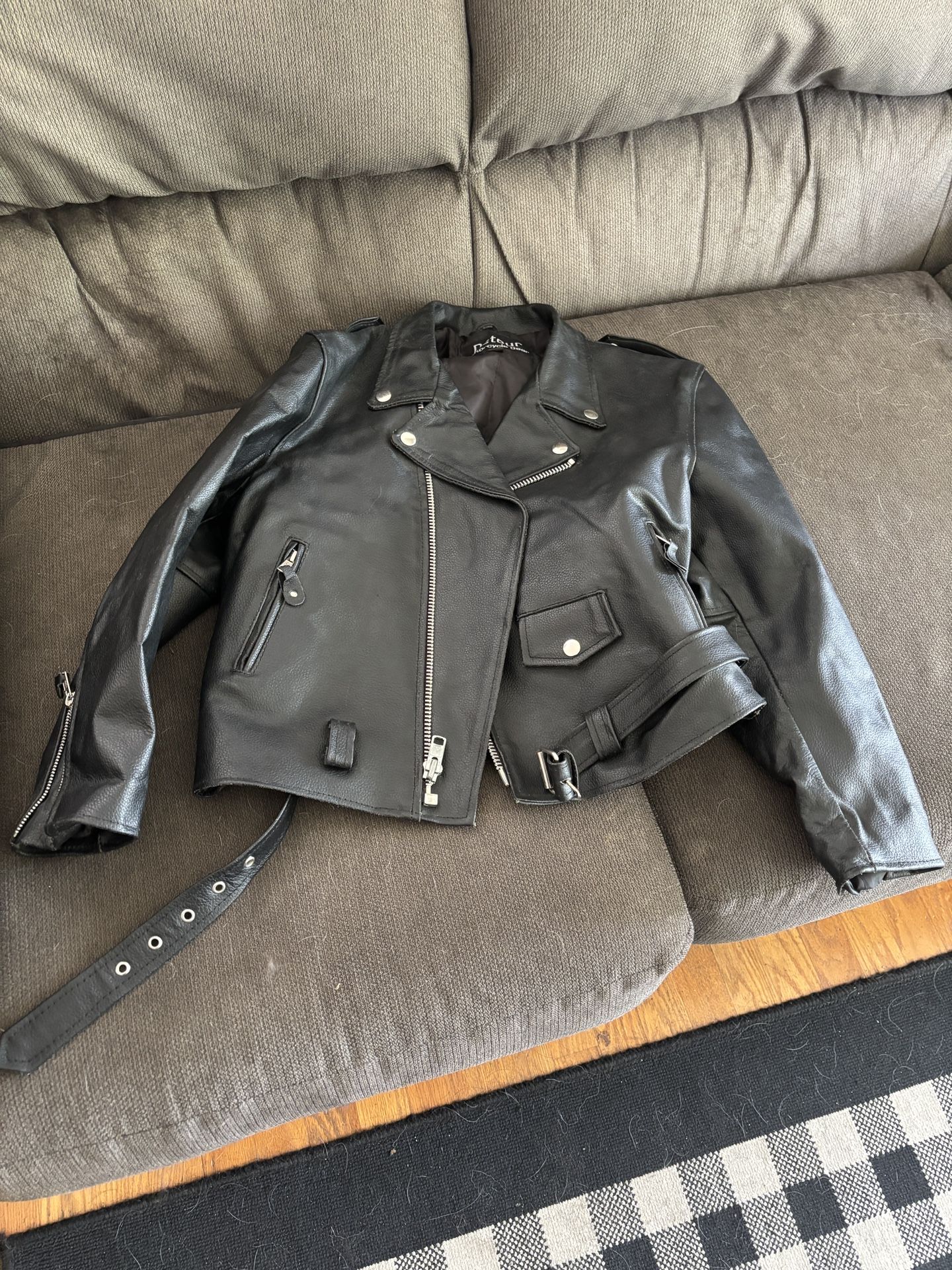 Kid's Motorcycle Leather Jacket