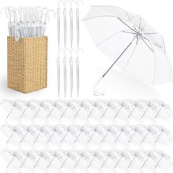 40 Clear Wedding Umbrellas 