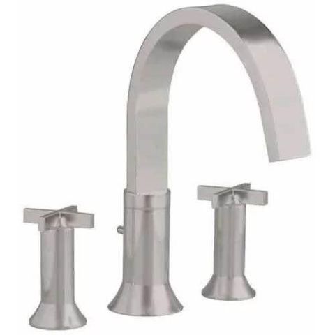 Berwick Deck Mount 2.5 GPM Tub Fillers with Metal Cross Handles