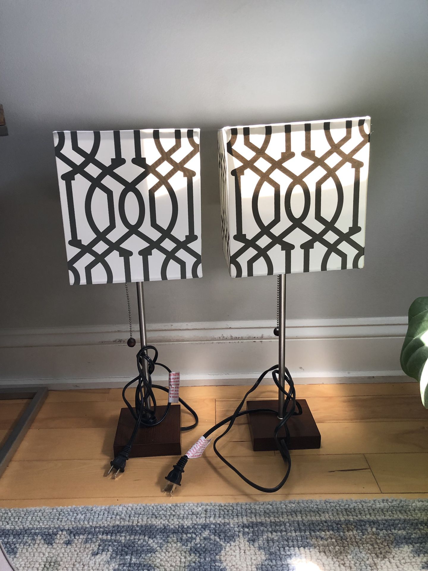 Pair of small table lamps
