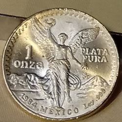 #194 Silver 1984 Libertad Mexico 1oz Silver Coin 