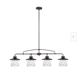 NEW 4-Light Pendant with Clear Glass Shades