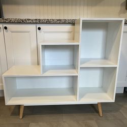 Mid Century Style Bookshelf with Wood Legs