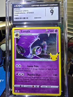 Lunala Celebrations Holo CGC MINT 9