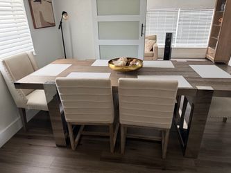 Modern Dining Table with 6 Chairs