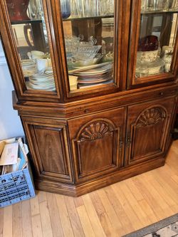 Wooden china cabinet