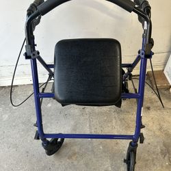 Wheel walker seat