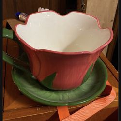 9-inch Tulip Tea Cup Planter - 2 piece set