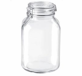 Large Glass Storage Jar with Clamp Lid