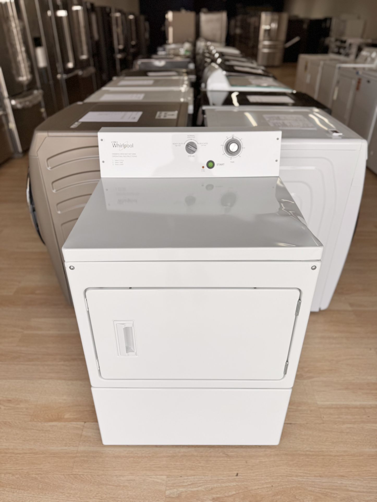 New Whirlpool 27 in. 7.4 cu. ft. Non-Coin Commercial Electric Dryer - White MODEL: CEM2795JQ