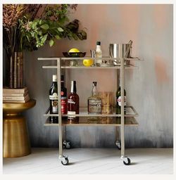 West Elm Bellhop Bar Cart, Antique Pewter