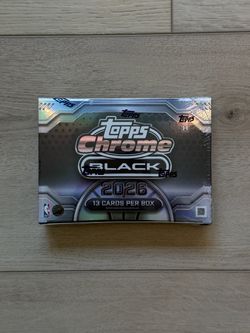 2025-26 Topps Chrome Black Basketball Sealed Hobby Box