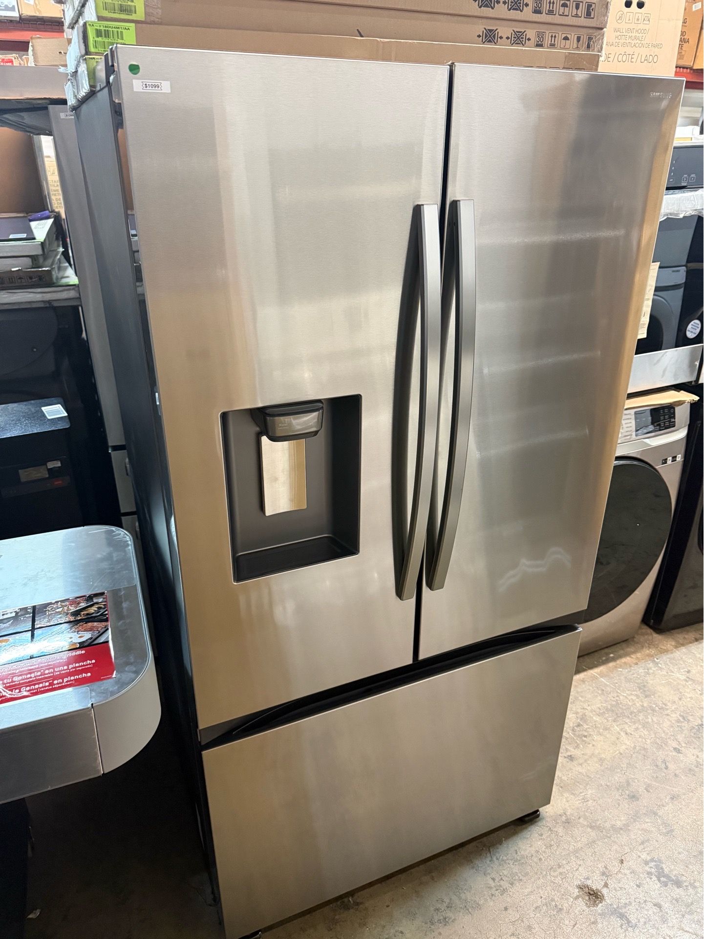 New Samsung - 31 cu. ft. 3-Door French Door Smart Refrigerator with Four Types of Ice