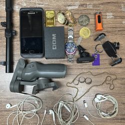 Used miscellaneous  Stuff Not Tested  jewelry, Watches, Headphones Coins