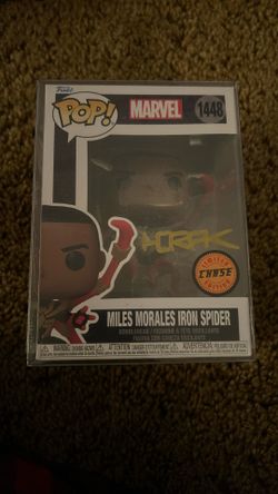 Autographed Funko POP! - Spider-Man: Mile Morales Iron Spider  | Signed by Matt Horak