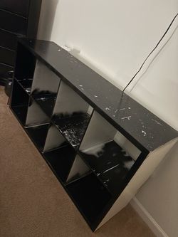 Black 8-Shelf Cube Storage Unit