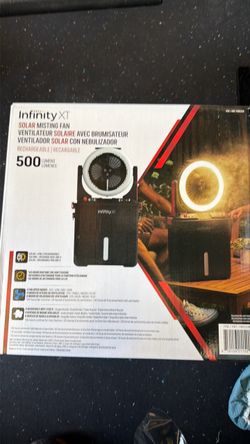Infinity X1 Solar Misting Fan 500 Lumens