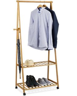Bamboo Clothes Rack, Garment Rack