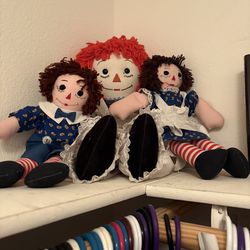 Raggedy Ann And Andy Doll Set