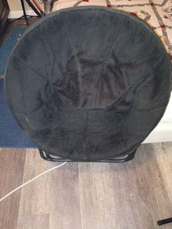 2 Black Foldable Moon Saucer Chair