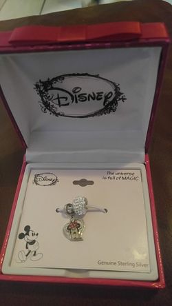 Disney dangle Minnie charms crystal bead