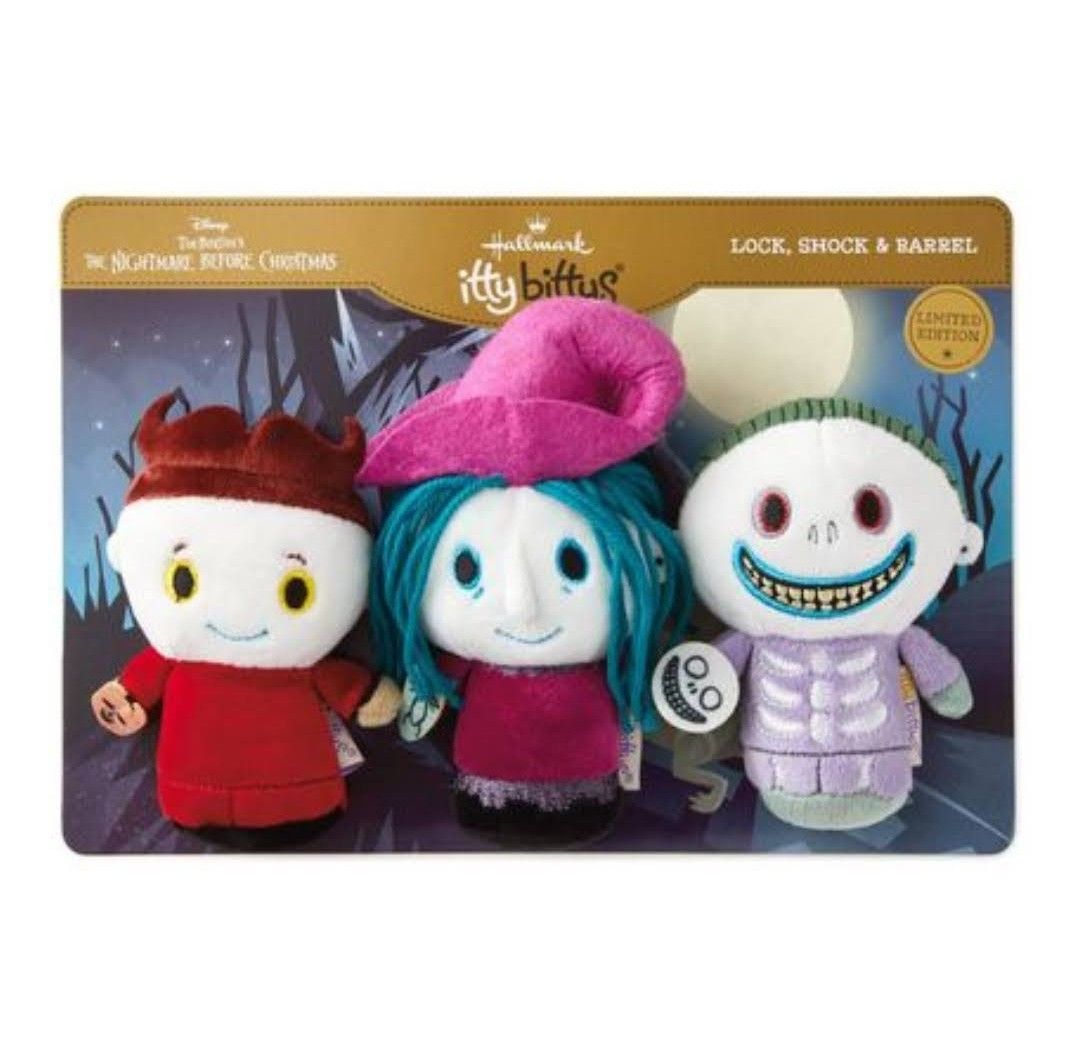 Nightmare before Christmas lock shock & barrel itty bitty plush