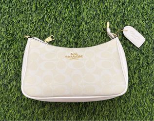 Coach Teri White/Yellow Shoulder Bag