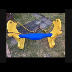 Rainbow Double Swing, Glider for a kids playground