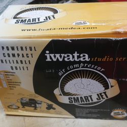Iwata Studio series IS-850 Smart Jet Air Compressor IS850 NEW OPEN BOX .  PLEASE READ CAREFULLY. OPEN BOX. BOX WAS OPEN FOR INSPECTION. UNIT DUSTY FRO