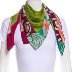 Auth NEW Hermes Carre Wash MANUFACTURE DE BOUCLERIES Silk Scarf Shawl