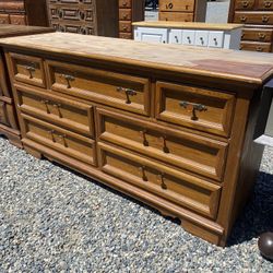 Large Wood Dresser ( Top Needs Refinishing) 