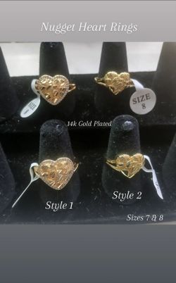 Heart shape Nugget rings
