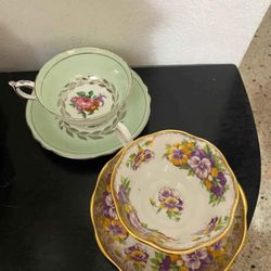 TAZAS Y PLATOS DE PORCELANA C/U