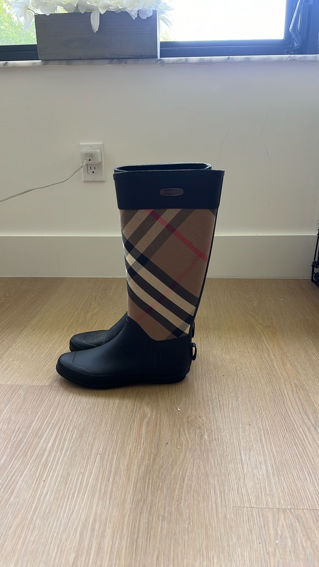 Burberry rain boots