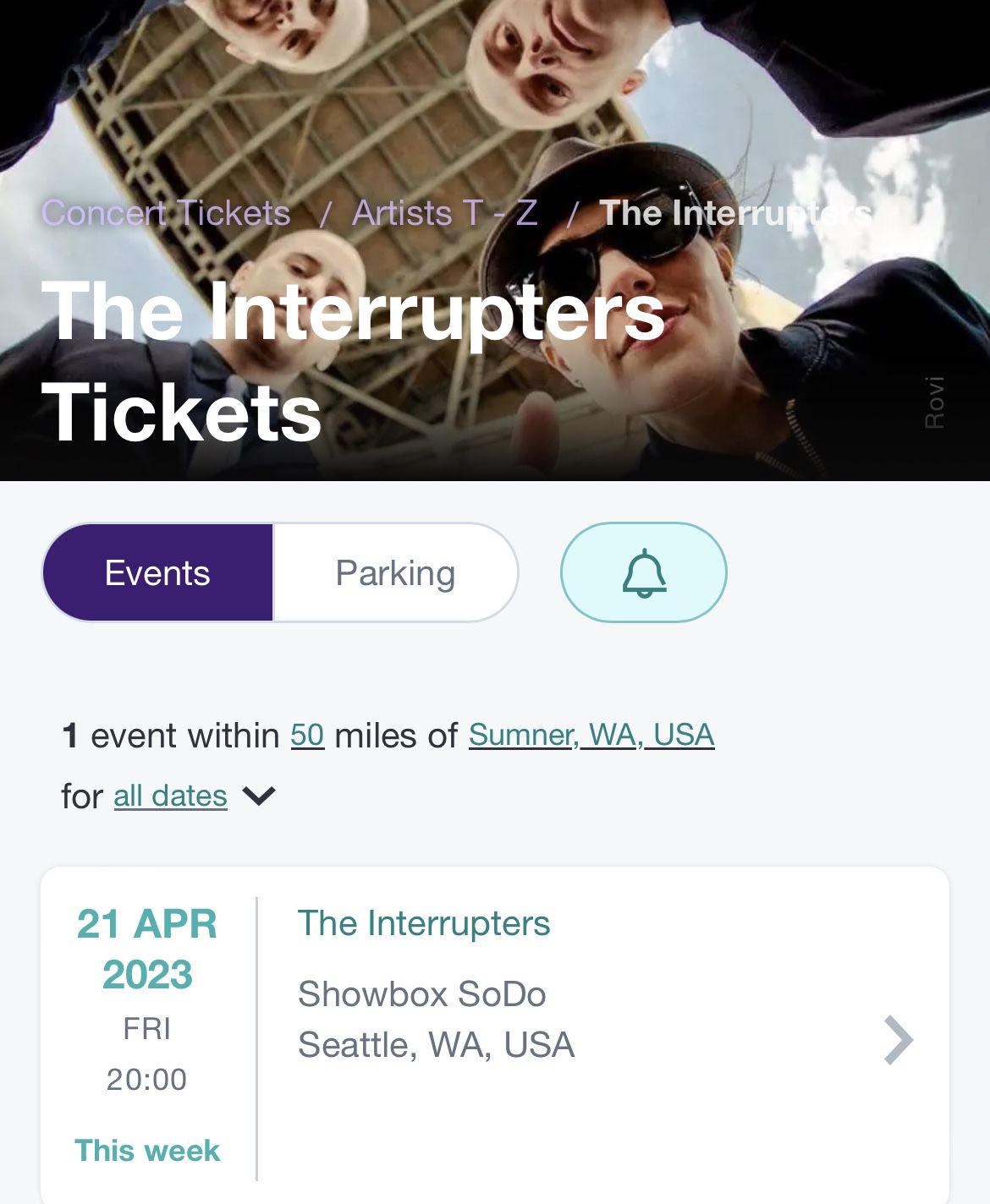 Interrupter Tickets 4/21 Showbox Sodo