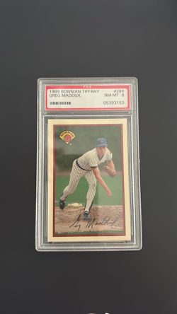 1989 Bowman Tiffany Greg Maddux #284 PSA 8