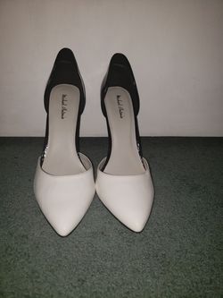 Michael Antonio heels white pointed toe