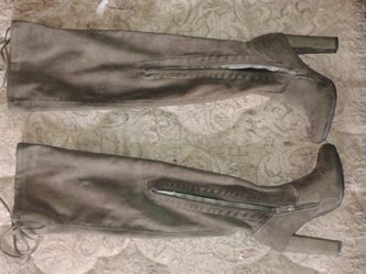 Fashionova size 5 1/2 women's knee high suede boots